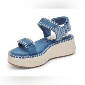 Dolce Vita Debra Denim Blue Platform Sandals